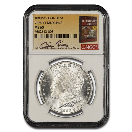 1880/9-S Morgan Dollar MS-65 NGC (VAM-11, Medium S, Fivaz) 1880/9-S Morgan Dollar MS-65 NGC (VAM-11, Medium S, Fivaz)