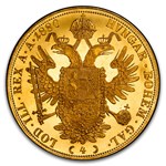 1880 Austria Gold 4 Ducat Joseph I MS-62 PCGS (PL)