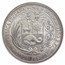 1880-B BF Peru Silver 5 Pesetas MS-64 NGC