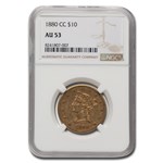 1880-CC $10 Liberty Gold Eagle AU-53 NGC