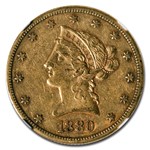 1880-CC $10 Liberty Gold Eagle AU-55 NGC