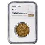 1880-CC $10 Liberty Gold Eagle AU-55 NGC