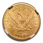 1880-CC $5 Liberty Gold Half Eagle AU-55 NGC