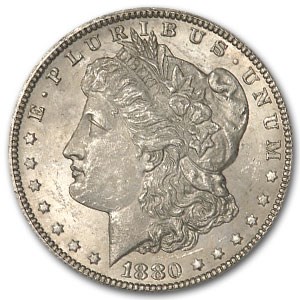 1880-CC Morgan Dollar 80/79 Rev of 78 MS-62, (Vam-4, Top-100) 1880-CC Morgan Dollar 80/79 Rev of 78 MS-62, (Vam-4, Top-100)