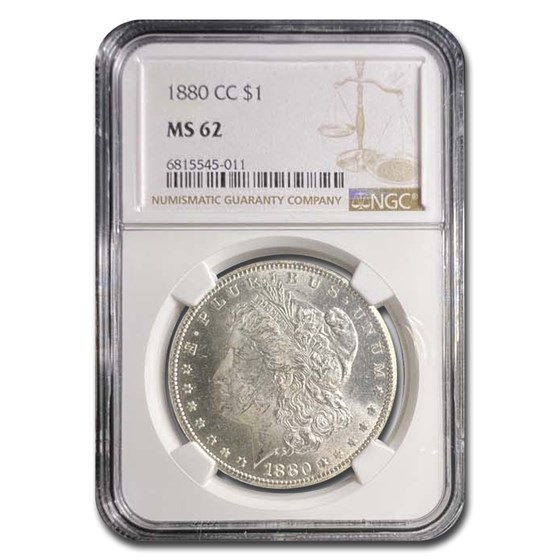 1880-CC Morgan Dollar MS-62 NGC 1880-CC Morgan Dollar MS-62 NGC
