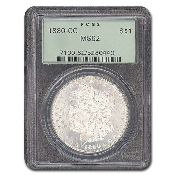 1880-CC Morgan Dollar MS-62 PCGS 1880-CC Morgan Dollar MS-62 PCGS