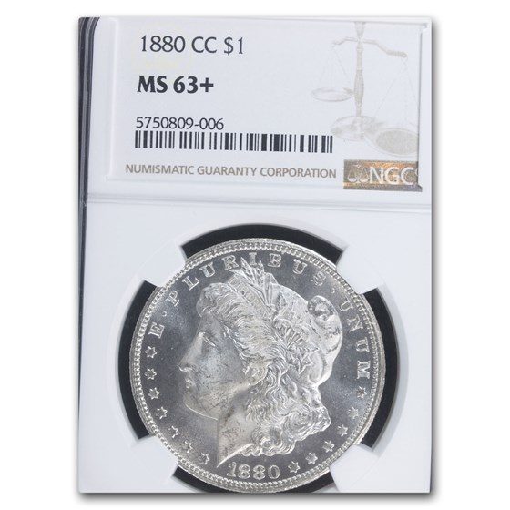 1880-CC Morgan Dollar MS-63+ Plus NGC 1880-CC Morgan Dollar MS-63+ Plus NGC