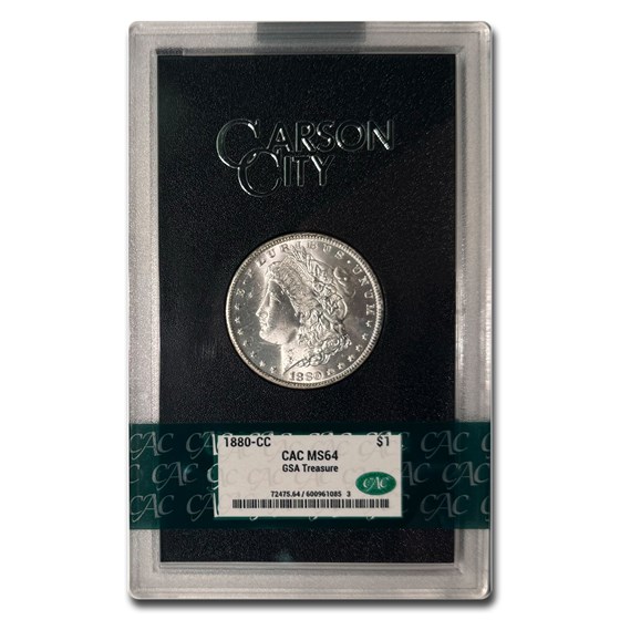 1880-CC Morgan Dollar MS-64 CACG (GSA) 1880-CC Morgan Dollar MS-64 CACG (GSA)