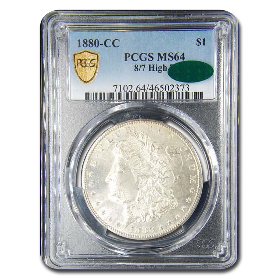 1880-CC Morgan Dollar MS-64 PCGS CAC (8/7 High 7)