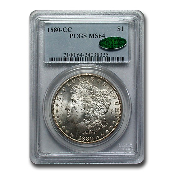1880-CC Morgan Dollar MS-64 PCGS (CAC) 1880-CC Morgan Dollar MS-64 PCGS (CAC)