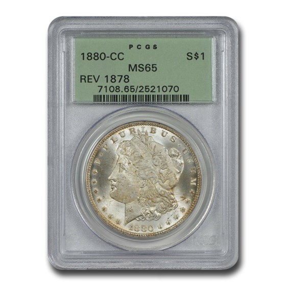 1880-CC Morgan Dollar MS-65 PCGS (Rev of 1878) 1880-CC Morgan Dollar MS-65 PCGS (Rev of 1878)