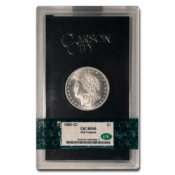 1880-CC Morgan Dollar MS-66 CACG (GSA) 1880-CC Morgan Dollar MS-66 CACG (GSA)