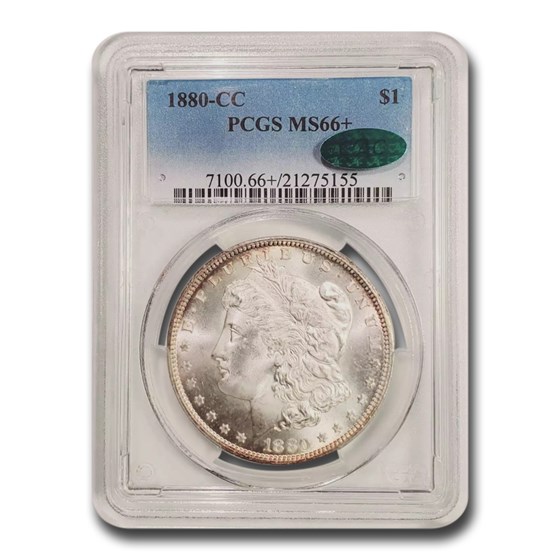 1880-CC Morgan Dollar MS-66+ PCGS CAC 1880-CC Morgan Dollar MS-66+ PCGS CAC