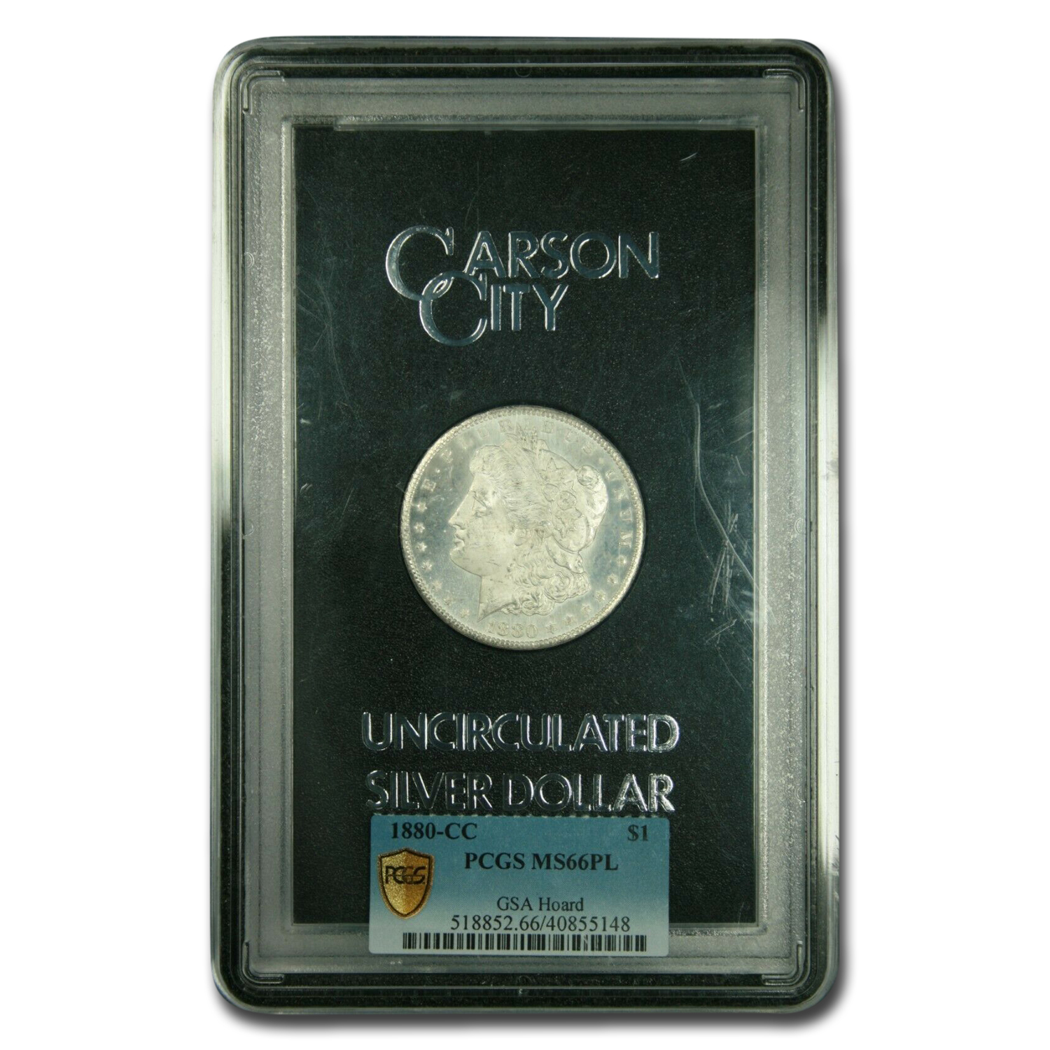 Buy 1880-CC Morgan Dollar MS-66 PCGS (PL, GSA) | APMEX
