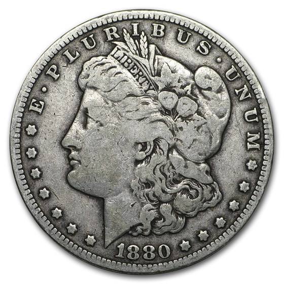 1880-CC Morgan Dollar Rev of 78 Fine 1880-CC Morgan Dollar Rev of 78 Fine