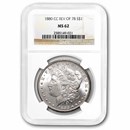 1880-CC Morgan Dollar Rev of 78 MS-62 NGC