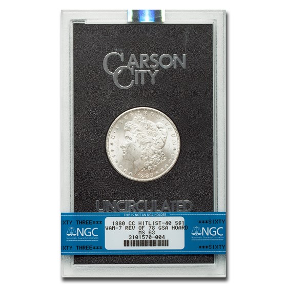 1880-CC Morgan Dollar Rev of 78 MS-63 NGC (GSA VAM-7A) 1880-CC Morgan Dollar Rev of 78 MS-63 NGC (GSA VAM-7A)