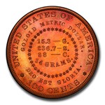1880 Goloid Metric Pattern Dollar PR-66+ PCGS (Red, J-1652)