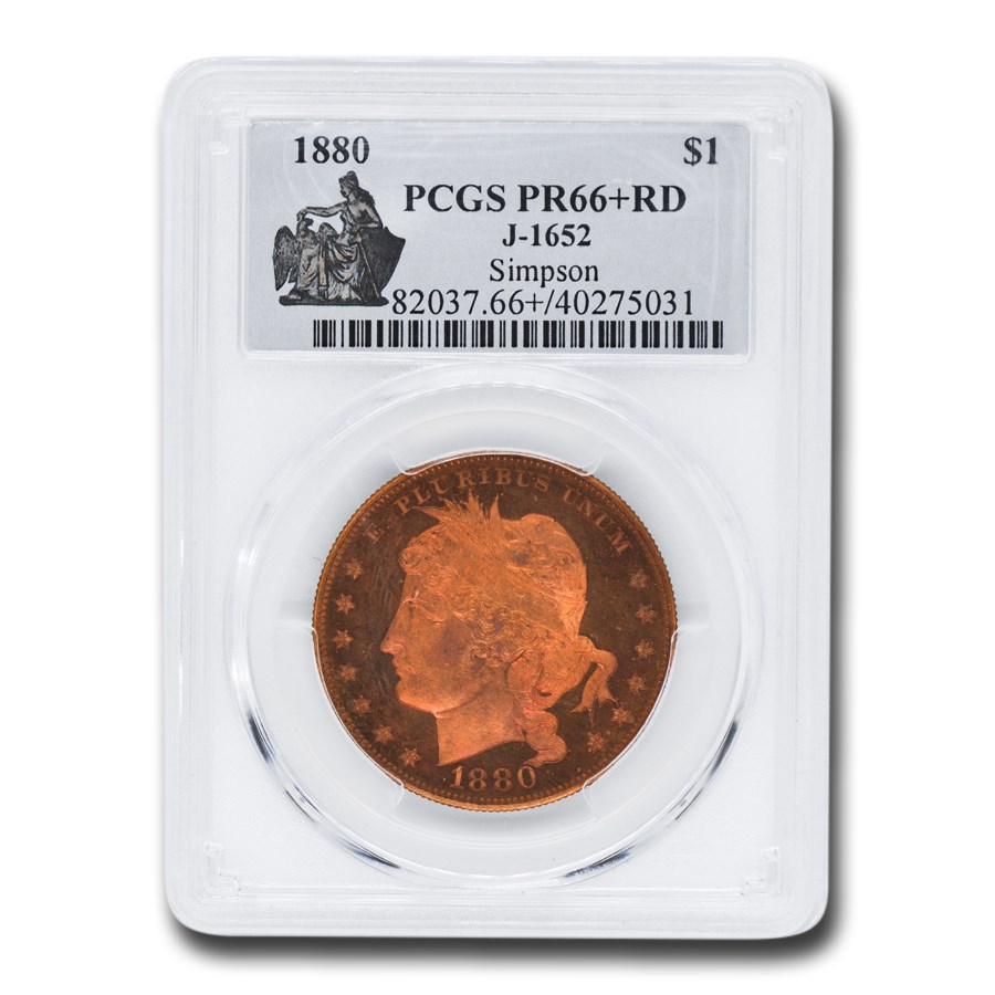 1880 Goloid Metric Pattern Dollar PR-66+ PCGS (Red, J-1652)