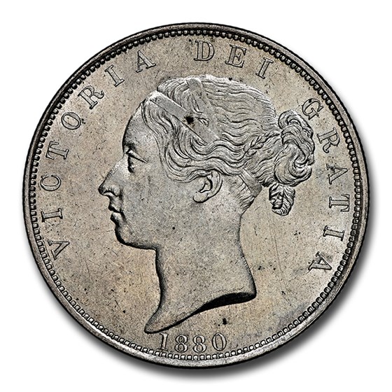 1880 Great Britain Silver Half Crown Victoria MS-63 NGC 1880 Great Britain Silver Half Crown Victoria MS-63 NGC