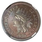 1880 Indian Head Cent PF-66 NGC (Brown)