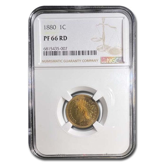 1880 Indian Head Cent PF-66 NGC (Red) 1880 Indian Head Cent PF-66 NGC (Red)