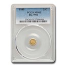 1880 Indian Octagonal 25 Cent Gold MS-65 PCGS (BG-799J)