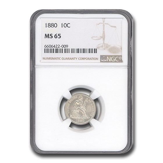 1880 Liberty Seated Dime MS-65 NGC 1880 Liberty Seated Dime MS-65 NGC
