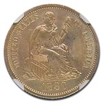 1880 Liberty Seated Dime MS-66+ NGC