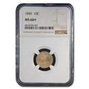 1880 Liberty Seated Dime MS-66+ NGC