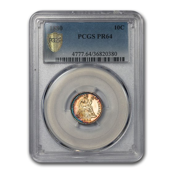 1880 Liberty Seated Dime PR-64 PCGS 1880 Liberty Seated Dime PR-64 PCGS
