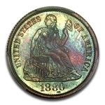 1880 Liberty Seated Dime PR-67 PCGS