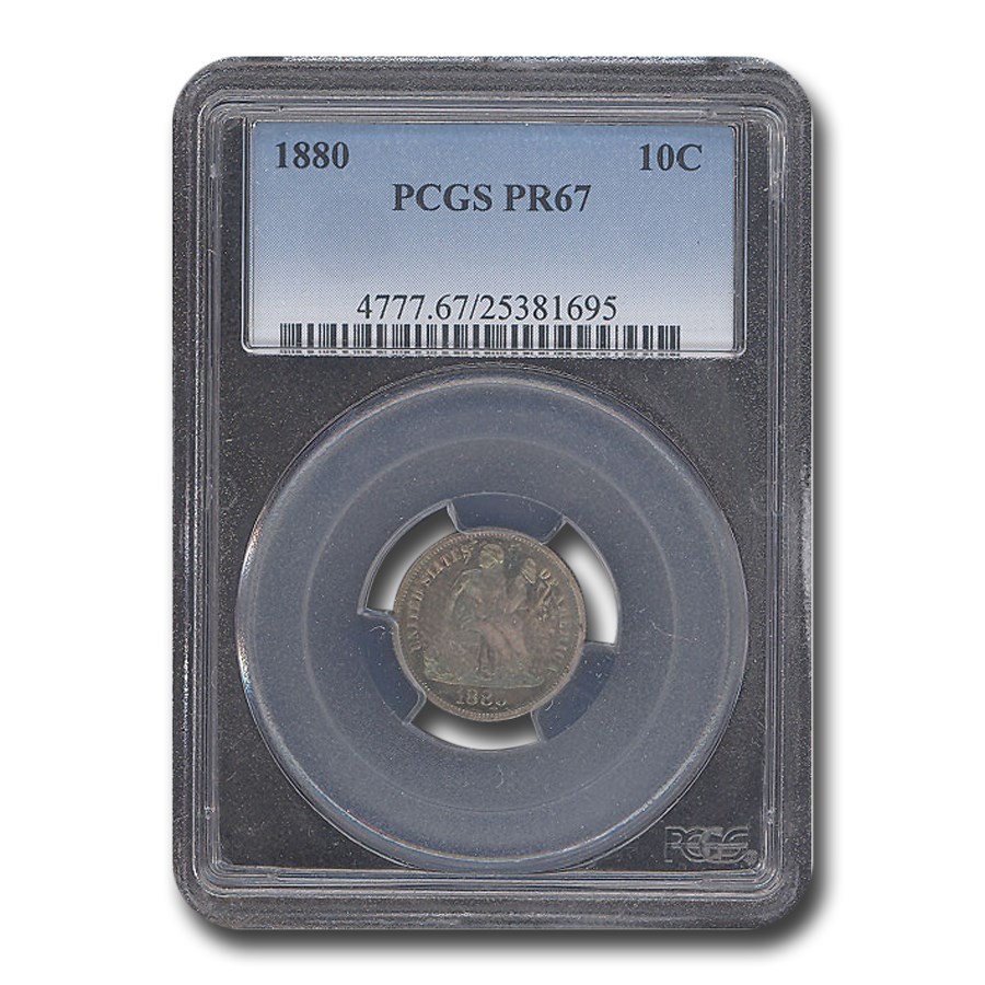 1880 Liberty Seated Dime PR-67 PCGS