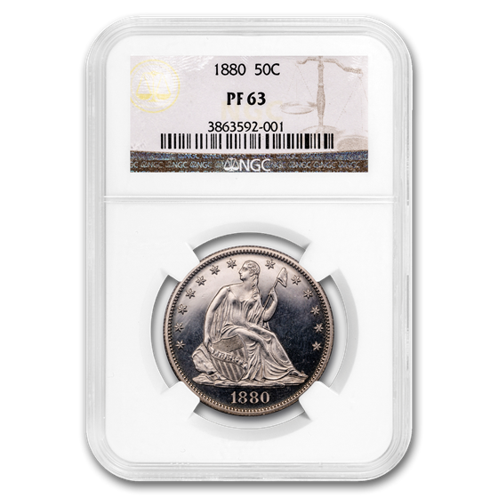 1880 Liberty Seated Half Dollar PF-63 NGC 1880 Liberty Seated Half Dollar PF-63 NGC