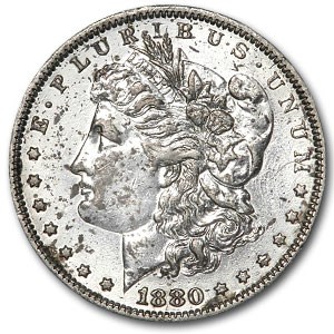 1880 Morgan Dollar -AU Details Polished (VAM-6, Spikes Overdate) 1880 Morgan Dollar -AU Details Polished (VAM-6, Spikes Overdate)