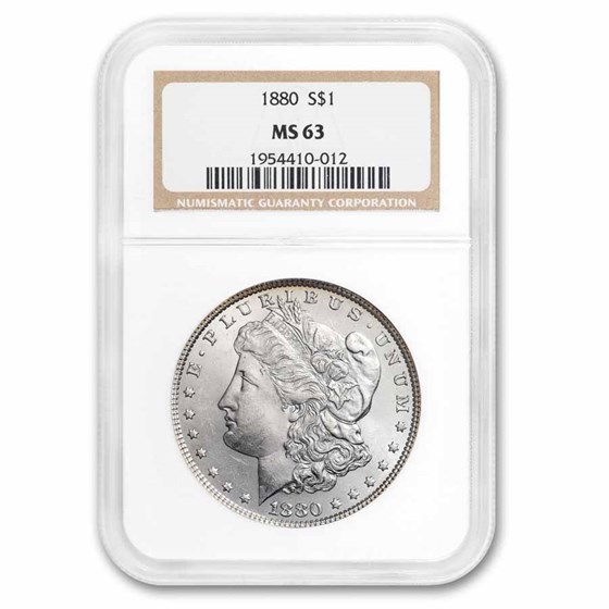 1880 Morgan Dollar MS-63 NGC 1880 Morgan Dollar MS-63 NGC