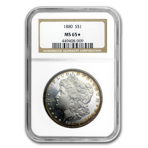 1880 Morgan Dollar MS-65* NGC (Star Designation) 1880 Morgan Dollar MS-65* NGC (Star Designation)