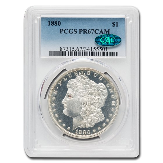 1880 Morgan Dollar PR-67 Cameo PCGS CAC 1880 Morgan Dollar PR-67 Cameo PCGS CAC