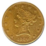1880-O $10 Liberty Gold Eagle AU-50 PCGS