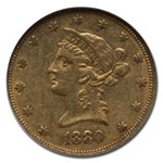 1880-O $10 Liberty Gold Eagle AU-55 NGC