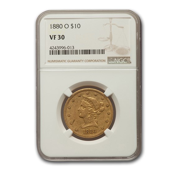 1880-O $10 Liberty Gold Eagle VF-30 NGC 1880-O $10 Liberty Gold Eagle VF-30 NGC