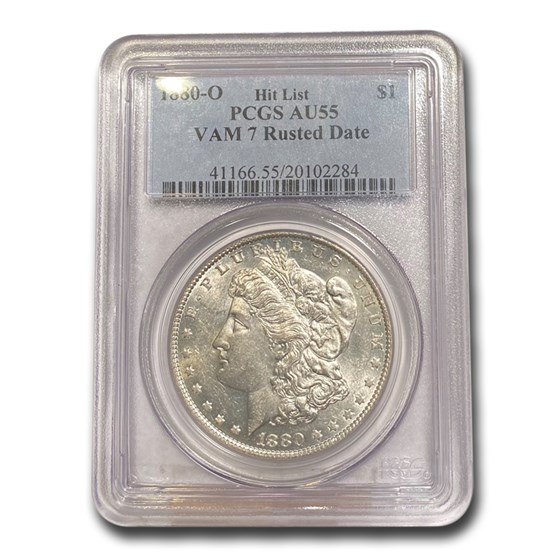 1880-O Morgan Dollar AU-55 PCGS (VAM 7 Rusted Date) 1880-O Morgan Dollar AU-55 PCGS (VAM 7 Rusted Date)