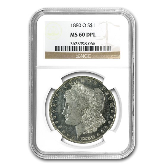 1880-O Morgan Dollar MS-60 DPL NGC 1880-O Morgan Dollar MS-60 DPL NGC