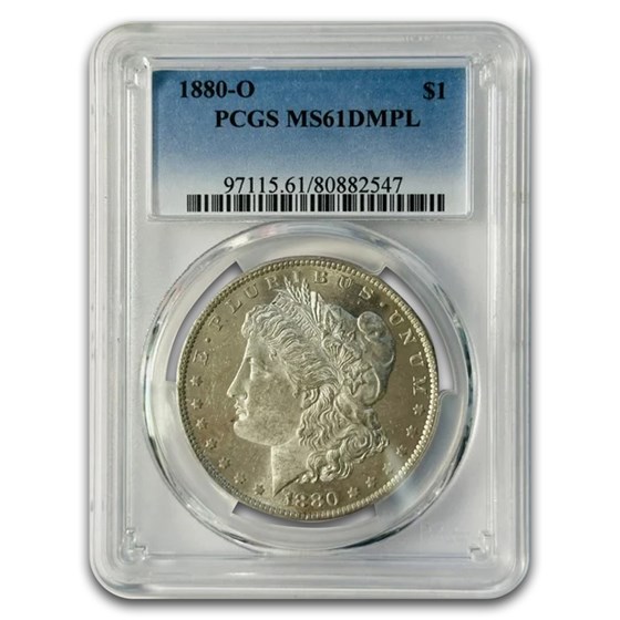 1880-O Morgan Dollar MS-61 DMPL PCGS