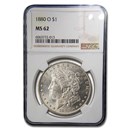 1880-O Morgan Dollar MS-62 NGC