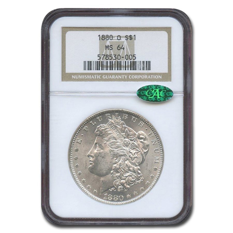 1880-O Morgan Dollar MS-64 NGC CAC