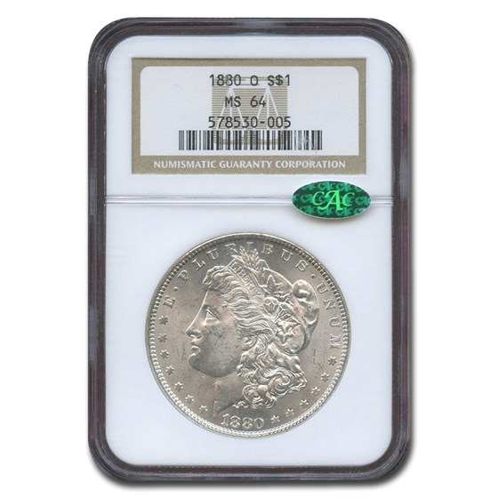 1880-O Morgan Dollar MS-64 NGC CAC 1880-O Morgan Dollar MS-64 NGC CAC