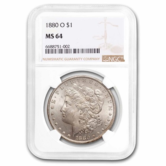 1880-O Morgan Dollar MS-64 NGC 1880-O Morgan Dollar MS-64 NGC