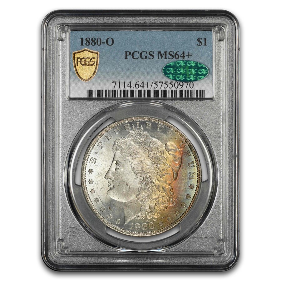 1880-O Morgan Dollar MS-64+ PCGS CAC (Toned)
