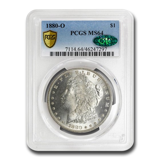 1880-O Morgan Dollar MS-64 PCGS CAC 1880-O Morgan Dollar MS-64 PCGS CAC